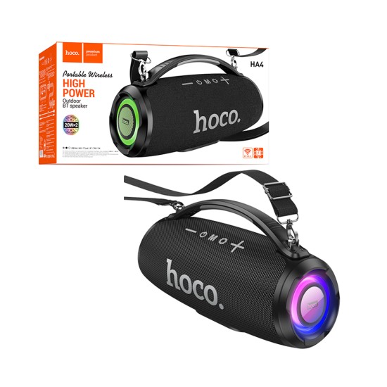 Coluna Sem Fio Portátil Hoco HA4 Surge Sports Preto Coluna Sem Fio Portátil Hoco HA4 Surge Sports Preto
